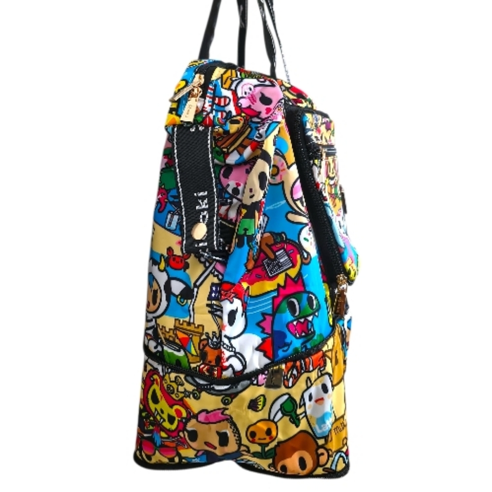Tokidoki Expandable Weekender Duffle Bag / Tote Multicolor Unicorno - Picture 5 of 8